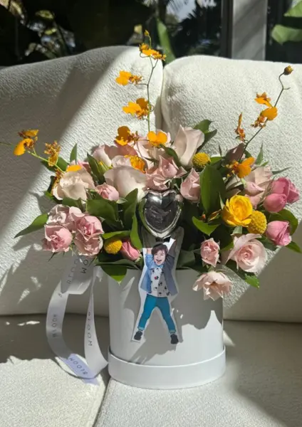 CAIXA P COM CORAÇÃO E FOTO PERSONALIZADA